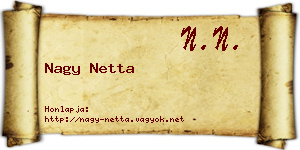 Nagy Netta névjegykártya