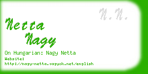 netta nagy business card